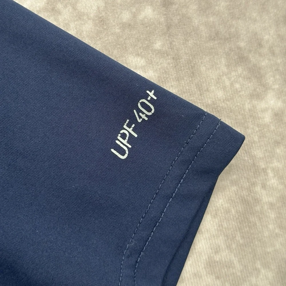 NIKE SWIM DRI FIT UPF 40+ JERSEY TEE T SHIRT Sz Mens S Blue